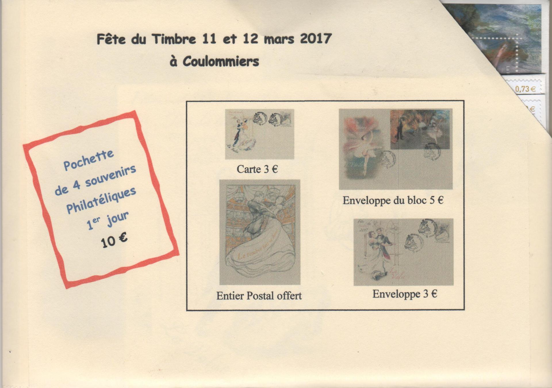 Enveloppe fete du timbre 2017